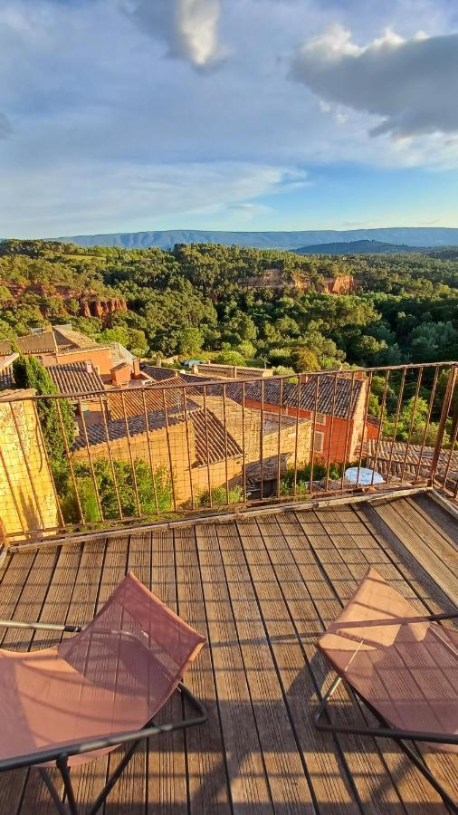 Maison Porte Heureuse Roussillon  Bagian luar foto